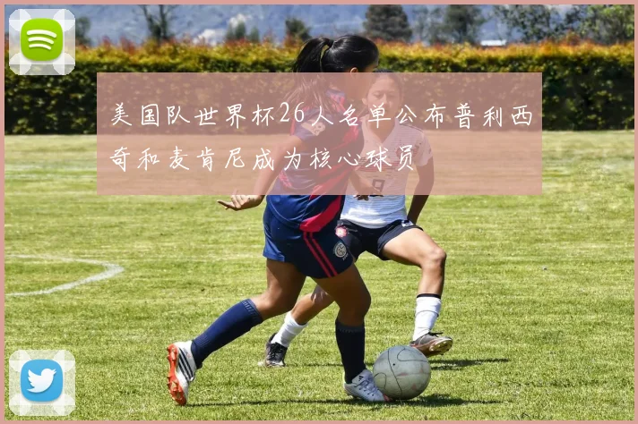 美国队世界杯26人名单公布普利西奇和麦肯尼成为核心球员